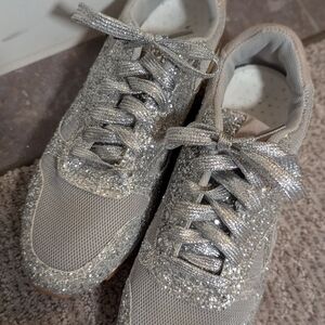 Silver Glitter Women's Sneakers